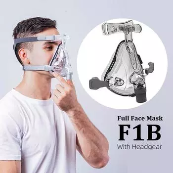 BMC F1B Полнолицевая маска CPAP Auto CPAP BiPAP Маска Wish Headgear для людей с апноэ во сне и храпом
