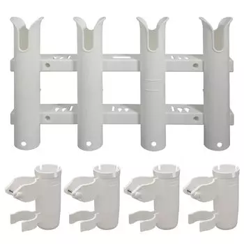 BMO JAPAN 4 держателя удилищ 1 шт. держатель для джиг-приманок 4 шт. набор 20A0035 20A0042 (интегрированный) & (белый) [ ]