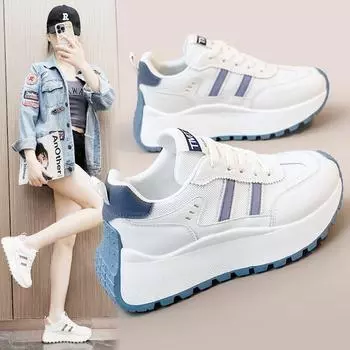 Bn011 новая обувь для папы, женские летние туфли на толстой подошве с увеличенной дышащей сеткой, кожаные кроссовки с сетчатой поверхностью 35