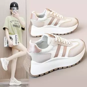 Bn013 новые дышащие кроссовки, женские летние студенческие кроссовки, повседневные белые туфли, обувь для папы на толстой подошве 35