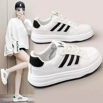 Bn6602 Новые белые туфли, женские весенне-летние сетчатые туфли, кроссовки для студентов, универсальные туфли на платформе, увеличивающие рост 35