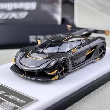 БН ХКМ 1:64 Черный карбон Jesko Attack Racing Спортивная модель литой металлической машины