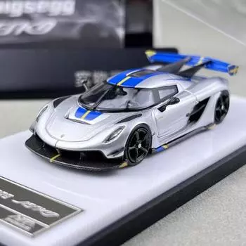 БН ХКМ 1:64 серебристо-голубой Jesko Attack Racing спортивная модель литой металлической машины