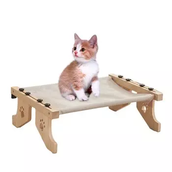 BNANDXC деревянная новейшая кошка из цельного дерева, подвесная кошка, балконное окно, кровать для кошки на липучке, кровать для кошки из цельного дерева, грузоподъемность 20 кг, подоконник для кошки, сидящая серый