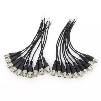 BNC мужской женский экранирующий штекерный соединительный проводной шнур Чистая медная перемычка Q9 мониторинг коаксиальный сигнал видео хвост Бесплатная сварка BNC male