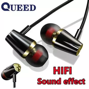 BNR-гарнитура с вкладышем в ухо, проводная игровая гарнитура диаметром 3,5 мм чёрный