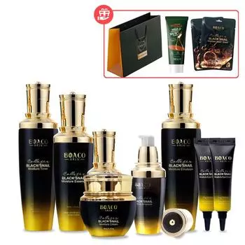 Boako Skin Collagen Black Snail Moisture Skin Care 6 предметов Набор косметики Snail