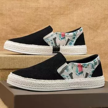 Board shoes men s cloth shoes spring and summer 2024 new men s shoes trend casual one-pedal lazy beanie shoes men s 39