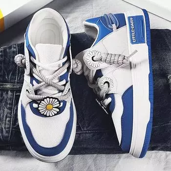 Board shoes men s mesh personalized men s shoes spring 2025 new breathable trendy shoes student youth casual sports shoes 39