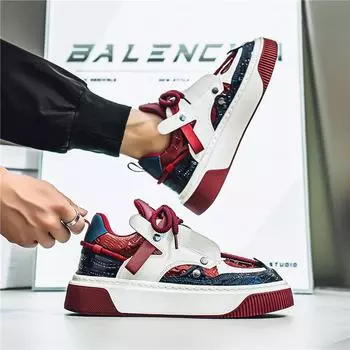 Board shoes men s new spring and autumn contrasting colors casual sports bread summer low-top youth platform sports trendy shoes 39