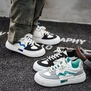 Board shoes men s shoes 2025 spring and summer new casual trend versatile youth sports shoes running dad trendy shoes 39 чёрный