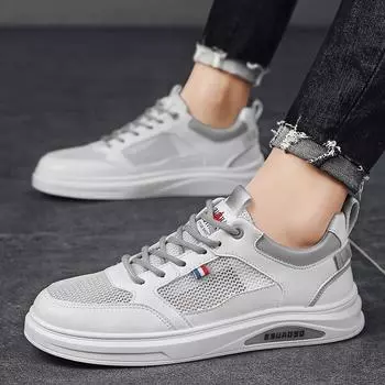 Board shoes men s small white shoes 2024 new spring summer men s shoes mesh trend breathable casual sports fashion shoes students 39