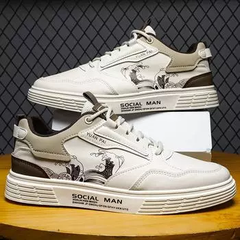 Board shoes men s spring 2025 new leisure sports youth white shoes versatile Korean version low-top flat-soled trendy shoes 39