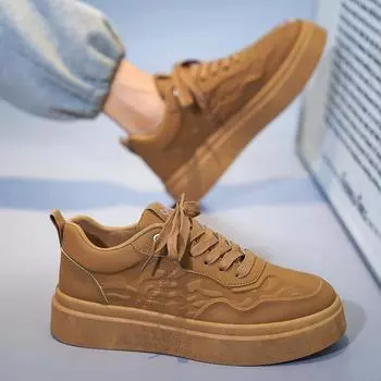 Board shoes men s summer 2024 new embossed breathable sports and leisure thick-soled youth trend versatile little white men s shoes 39