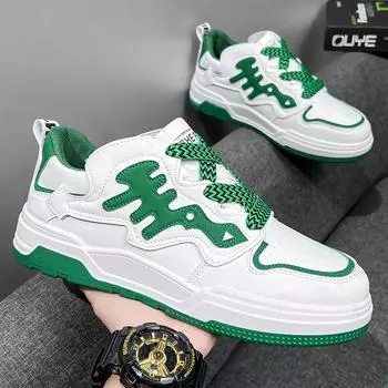 Board shoes men s summer 2024 new breathable sports and leisure net shoes youth trend versatile solid color little white men s shoes 39