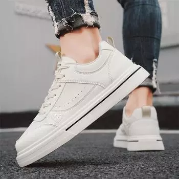 Board shoes men s thick-soled white shoes white casual shoes low-top flat-soled student sports shoes men s shoes 39