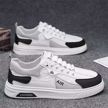 Board shoes student youth little white tide shoes men s 2025 new spring men s shoes leather surface casual sports single shoes 39