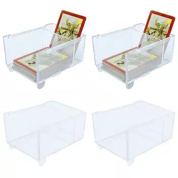 BoardM Прозрачный мини-футляр для карточных игр [4 шт.] | Подключаемые лотки для сортировки коллекционных карточек | Органайзеры и аксессуары для настольных игр