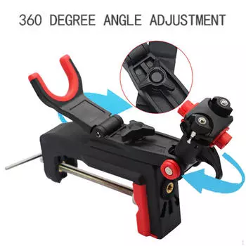 Boat Fishing Rod Holder Rack Bracket with Clamp Gifts Pole Stand Trolling