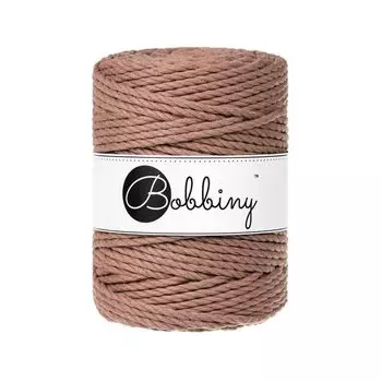 [Bobbiny] Macrame rope 3 strands 5mm 100m Bobigny macrame cord 3ply triple twist mocha mousse