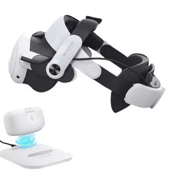 BOBOVR M3 Pro Battery Head Strap Plus Две батареи емкостью 5200 мАч и зарядная док-станция BD2 для аксессуаров Meta Quest3 VR серебряный