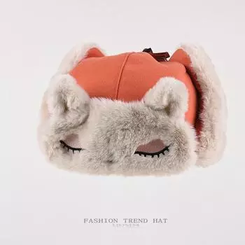 Бобровая симпатичная шапка Thunderhead женская мультяшная зимняя утепленная холодная теплая шапка защита ушей велосипедная хлопковая шапка One size