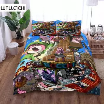 Bocchi Duvet Cover Set UK Single Double King US Twin Full Queen Size Anime Bed Linen Set EU single(135x200cm)