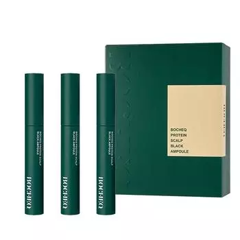 Bochek Protein Scalp Ampoule Hair Loss Cover Black 3-х предметный набор