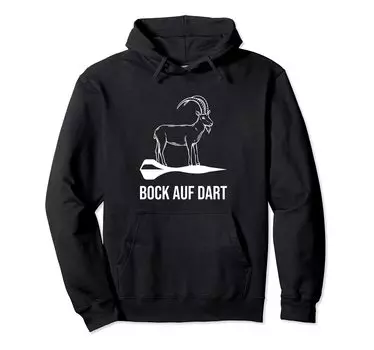 Bock auf Dart Capricorn darts player darts arrow proverb hoodie чёрный
