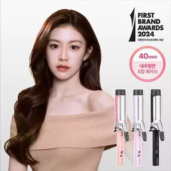 Bodana Glam Wave Curling Iron 40mm (Pink/Violet/Black) 40mm black