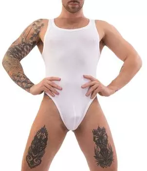 Боди Асси Белый XL прозрачный