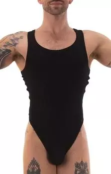 Боди Асси Черный M прозрачный