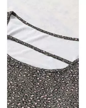 Боди Azura Exchange с леопардовым принтом и вырезами M зелёный