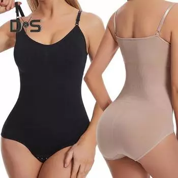 Боди для моделирования тела Колготки для утяжки живота Бесшовное корректирующее белье для идеальной фигуры Подтягивает ягодицы Разглаживает живот Корректирующее белье M чёрный
