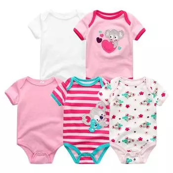 Боди для новорожденных, детская одежда с короткими рукавами, детские комбинезоны с круглым вырезом 3M