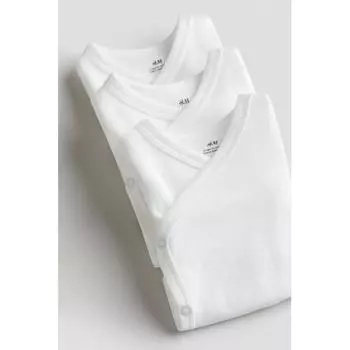 Боди HM Wrap Style, комплект из 3 предметов, белый