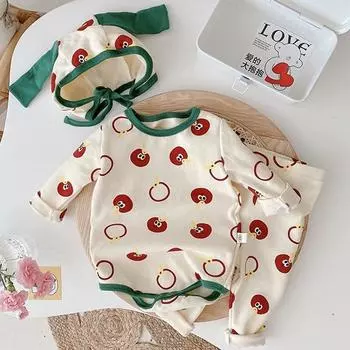 Боди Joy Multi Baby Carrot Apple + леггинсы + Mosa, размер 90, лучшая детская одежда в Корее