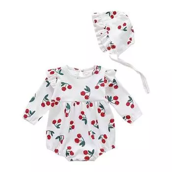 Боди Joy Multi Girls Yum Yum Cherry, размер 66, лучшая детская одежда в Корее