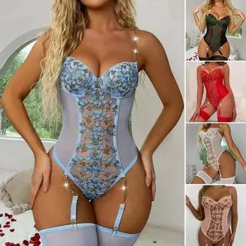 Боди, пижама, однотонная внутренняя одежда, одежда для сна, прозрачное боди, нижнее белье, пижама для брачной ночи 2XL розовый