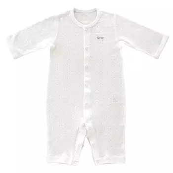 Боди с длинным рукавом и длинными штанинами 80 в горошек красного цвета, сделано в Японии [Baby Castle] красный