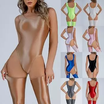 Боди-стринги с открытой спиной, эластичные плавки, женский блестящий купальник L