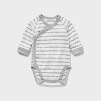 Боди UNIQLO BN с длинными рукавами 1Р, однотонная кайма, 60 см