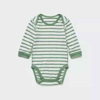 Боди UNIQLO BN с длинными рукавами и каймой 1P
