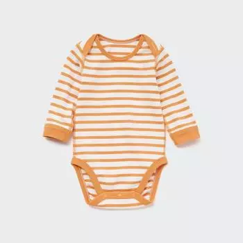 Боди UNIQLO JAPAN с длинными рукавами и окантовкой 03 GRAY/70