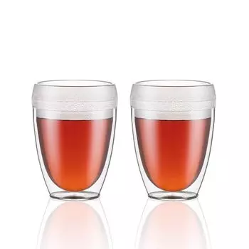 BODUM Glass Cup Tumbler PAVINA OUTDOOR Pavina Outdoor Plastic Double Wall Tumbler 350ml Set of 2 Heat Retention Cold Retention Double Structure