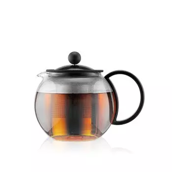 Чайник BODUM Чайник ASSAM Чайный пресс 500 мл Черный чай Зеленый чай Китайский чай Травяной чай Фруктовый чай Фильтр из нержавеющей стали Стеклянный стакан чёрный