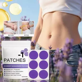 Body Care Patches , Body Shaping Patches , Body Care Auxiliary Patches , Body Patches Promote Metabolism And Control Weight ,30pcs/bag One Size белый