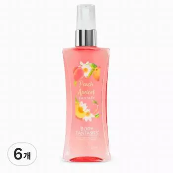 Body Fantasy Body Mist Peach Apricot, 94ml, 6 pcs.