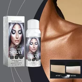 Body Flash Highlighter Spray Натуральный стереоскопический стойкий осветляющий блеск 100 мл One Size