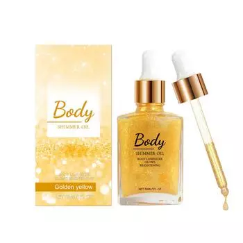 Body Flash Oil Face Body Liquid Highlight Moisture Easy To Apply Party Focus Brightening 30 мл One Size золотой